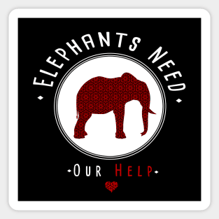 Elephants Need Our Help Sticker